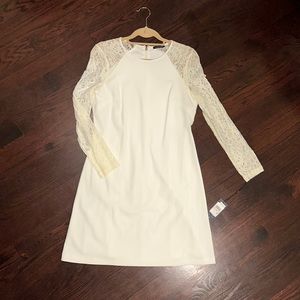 Brand new! Tommy Hilfiger white, laced 3/4 sleeve dress.